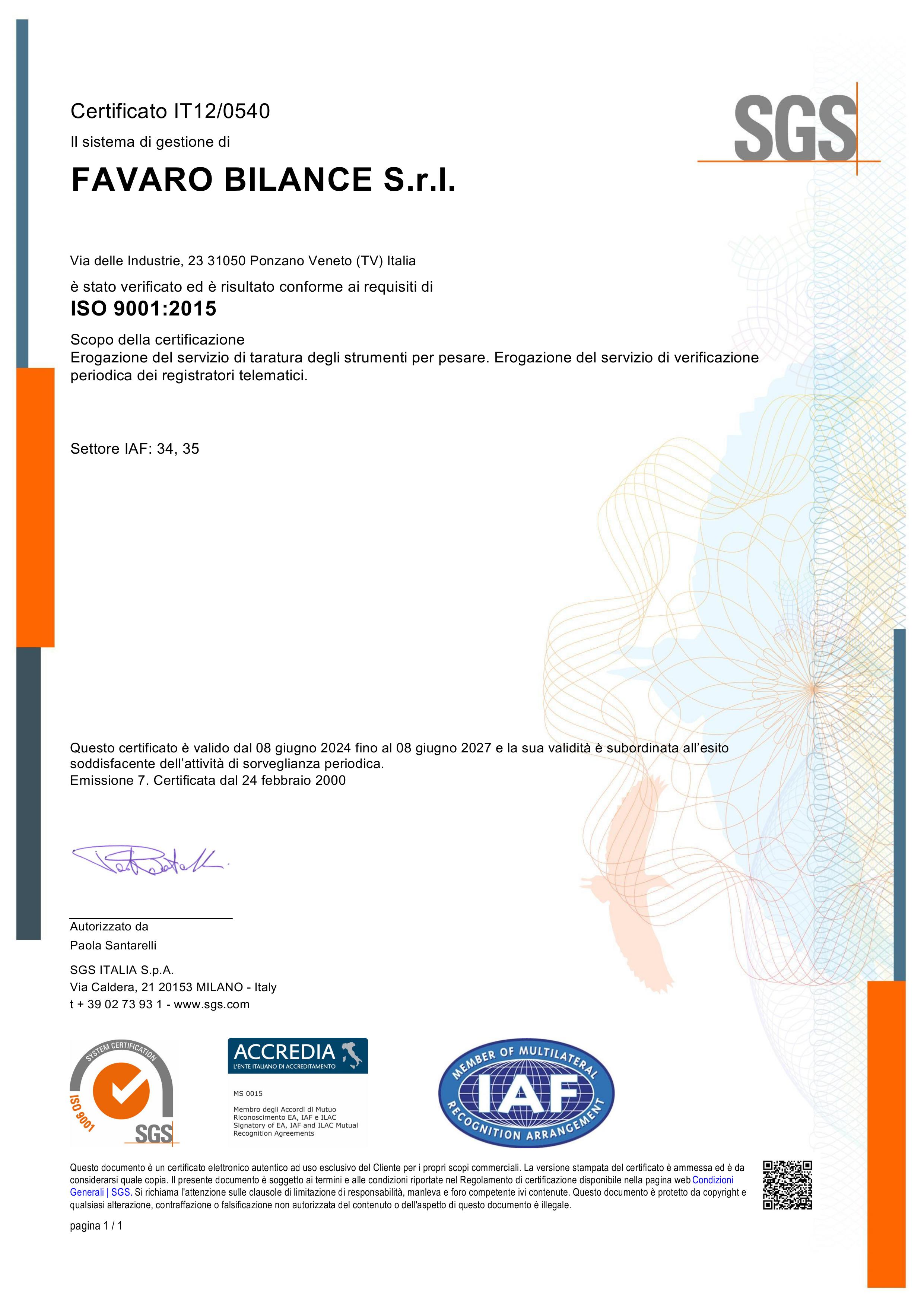 Certificazione ISO 9001/UNI EN ISO 9001